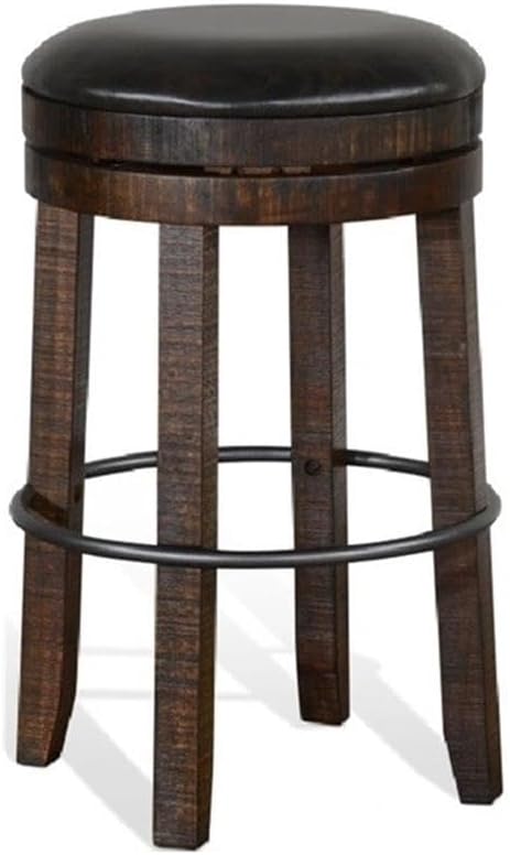 Pemberly Row 3-Piece Counter Height Pub Set, Solid Mahogany Wood, Powder-Coated Finish, 42 in Dining Table with 2 Stools, Compact Size for Small Kitchens, Breakfast Nooks or Dining Areas
