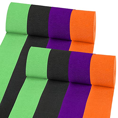 Erweicet Halloween Crepe Paper Streamers 8Rolls 656Ft Halloween Party Decorations Supplies Halloween Orange Purple Black Green Streamers For Halloween Birthday thumb #2