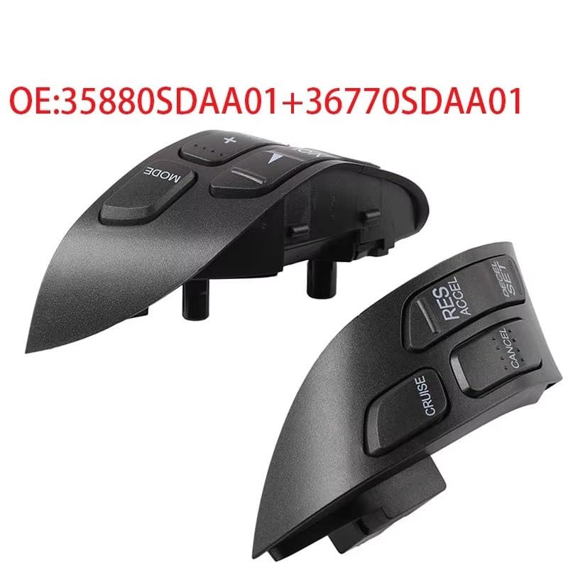 Cruise Control Switch Car Steering Wheel Cruise Control Switch 35880-SDA-A01 36770-SDA-A01 35880SDAA01 36770SDAA01 for Accord 2003-2004(Right)