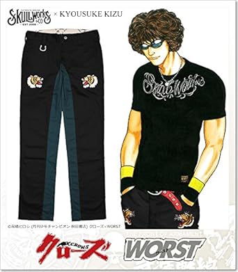 Amazon クローズ ワースト Crows Worst P A D Skull Works 木津京介モデル ワークパンツ Ls Pants Scw 1403 Bk 木津京介 陣内公平着用モデル ボトムス ロングパンツ チノ ワーク 国内正規品 Xl ブラック ロングパンツ 通販