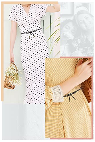 3 Pieces Women's Leather Waist Belt Woven Knitted Waist Belt/Rope/Chain Belt Tassel Rope Skinny Belt for Skirt Dress Party3