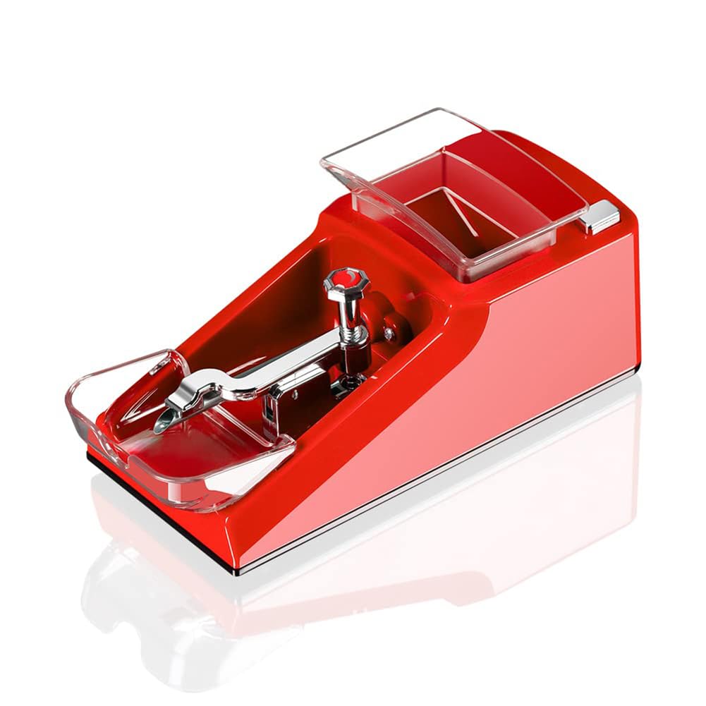maszyna do zwijania, 8MM W pełni automatyczna domowa elektryczna maszyna do napełniania tytoniu o dużej mocy, prezent dla mężczyzn(Red)