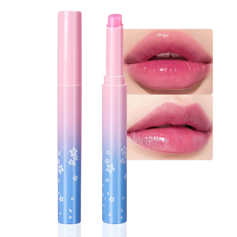 BINGBRUSHColor Changing Lipstick,Moisturizer Long Lasting Lip Care Lip Balm Magic Lip Gloss Lip Tint Stain Glossly Makeup Lipstick Set for Women (1Pc A01#)