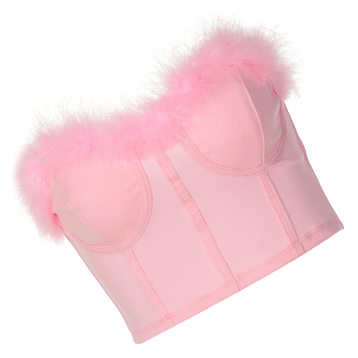 4pezzi Top Fuzzy per Donna Top Tubolare Estivo Canotta Leggera e Spandex Abbigliamento alla Moda per Feste e Occasioni Speciali