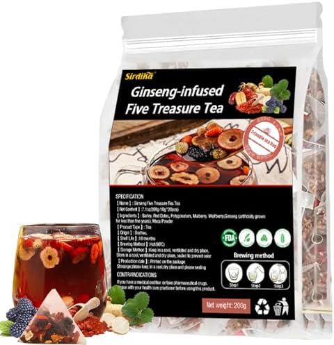 Amazon.com : Ginseng Infused Five Treasure Tea, Kidney Tea Formula ...