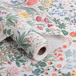 Floral Shelf Drawer Liners, 12IN x 20FT Non Adhesive and Strong Non-Slip