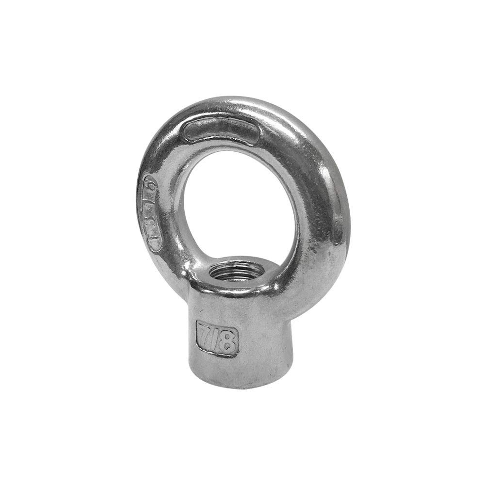 DBMIMPORTERS 1 PC 7/8'' T316SS Lifting Eye Nut Boat Marine with 5,800 LBS Capacity UNC Tap