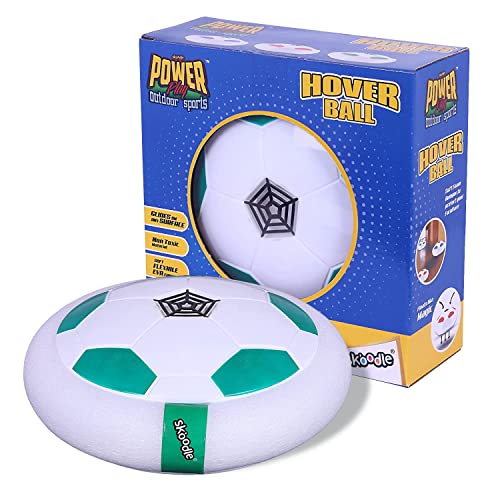 Image of Skoodle Power Play Hover Ball - Green | Battery Powered Hover Football | Indoor Floating Hoverball Soccer | Air Football | Made in India | Best Gift Fun Toy for Kids Boys & Girls 3-12 Years