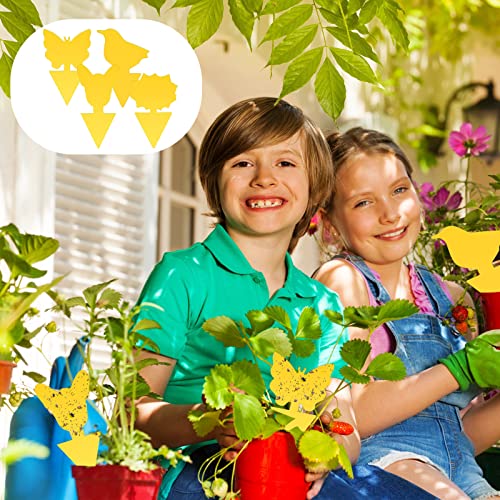 148 Sheets Dual Sided Sticky Traps For Flying Insect White Flies Aphids 6 X 8 Inch Sticky Gnat Traps Fruit Fly Traps For Indoor Outdoor Including Twist Ties And 16 Plastic Holders (Yellow) #TOP4