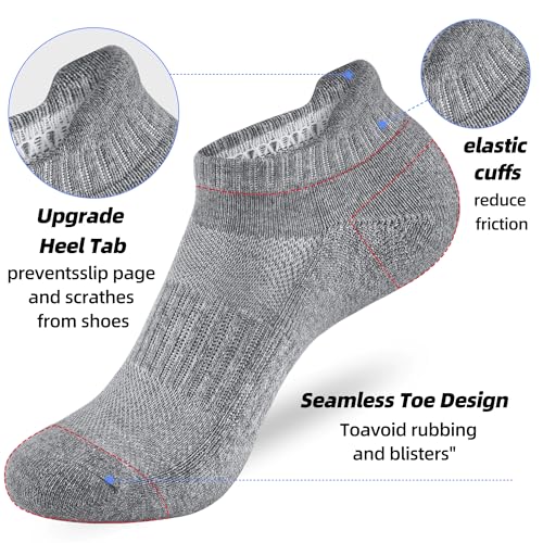 Image of ATBITER Women's Ankle Socks Cushioned Running Athletic No Show Socks-6Pairs | Ladies Low Cut Short Workout Gym Socks With Tab Non Slip for Yoga Pilates Casual Dress Flats Sneaker Shoe Size 6-8 /8-10 /10-12