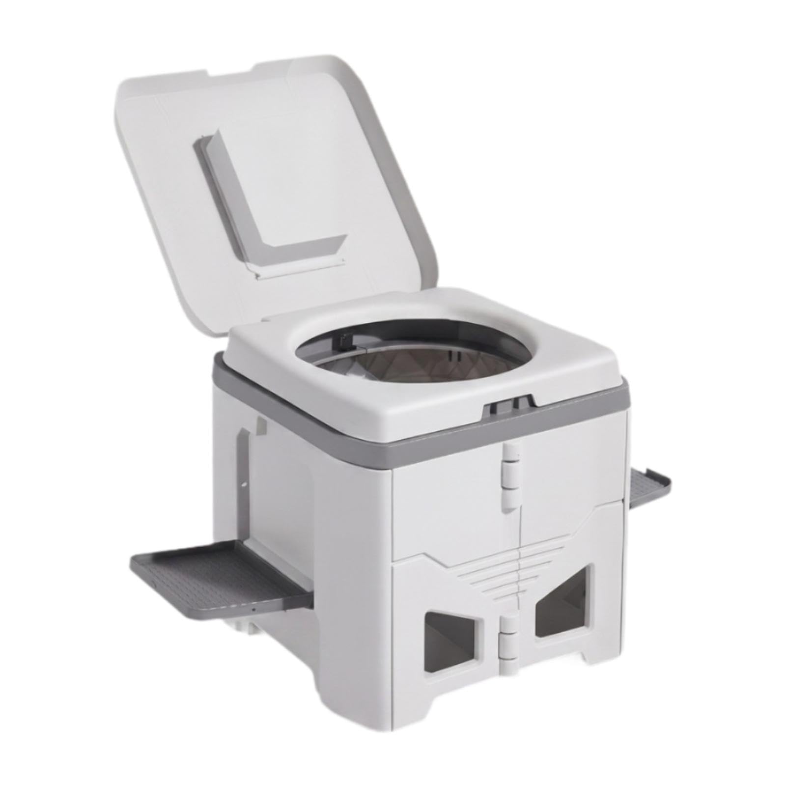 kowaku Inodoro Portátil Asiento Plegable Inodoro de Viaje Sanitario Multifuncional Compacto con Tapa Material PP Fácil Mantenimiento Adecuado para Adultos