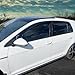 Window Visor Compatible with 2015-2019 VW Golf MK7, Acrylic Smoke Tinted & Semi-Transparent Sun Rain Shade Guard Wind Vent Air Deflector by IKON MOTORSPORTS