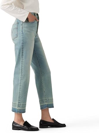 Levi's Womens Premium Ribcage Straight Ankle Jeans