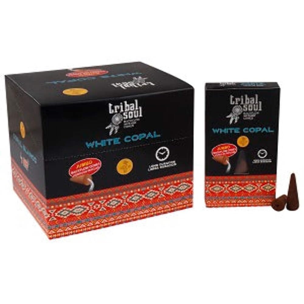 Tribal Soul White Copal Backflow Incense Cones Single Packet