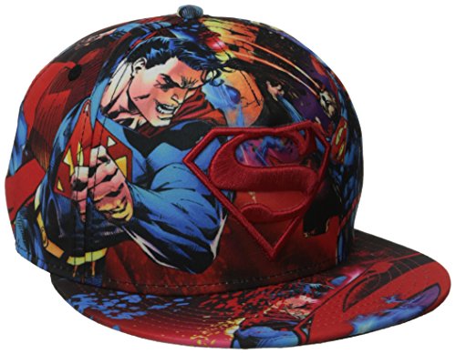 Concept One Superman Sublimated 5 Panel Baseball Cap, Adjustable Hat