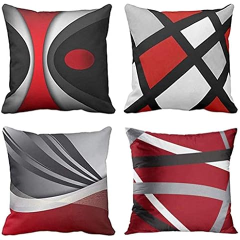 ZHILING Juego de 4 fundas de almohada de 50x50 cm Cover