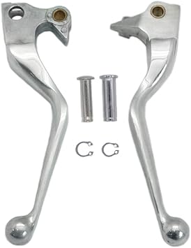 S SYUU Polished Brake Clutch Hand Lever Sets Pairs Aftermarket Part Compatible with Harley Davidson XL Sportster 883 1200 XL883 XL1200 Forty Eight Seventy Two 2004-2013