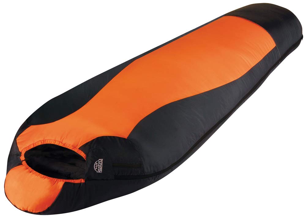 LESTRA Schlafsack Monte Rosa Links, orange/anthrazit, 220 cm x 90 cm x 50 cm Sport & Freizeit