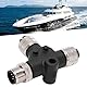 T-Stück für NMEA 2000, T-Verbinder ABS + Metall-T-Verbinder für NMEA 2000 M12-Gewinde 5-polig IP67 Wasserdicht Für Lowrance-Netzwerke