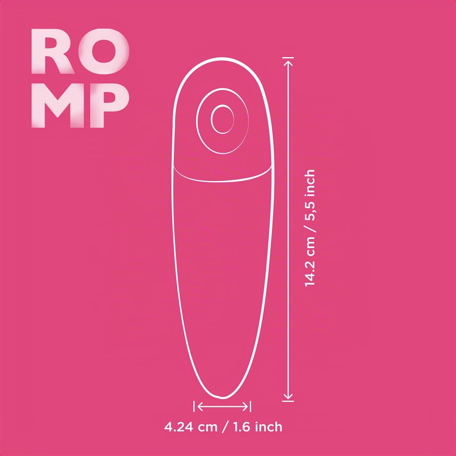 Romp Shine X Succionador de Clítoris feminino | Vibrador mujer con 10 Niveles de Intensidad | Juguetes eróticos para pareja sexuales | Resistente al Agua | Rosa