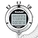 BizoeRade Silent Stopwatch, Metal Digital Sports Stopwatch with Countdown Timer, 100 Lap Memory, Large Display, Alarm Clock
