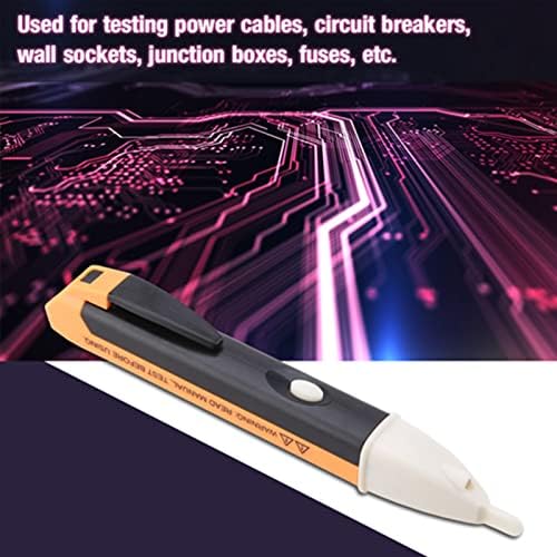 Non-Contact Test Pen Power Detector Sensor Adjustable Voltage Tester LED Flashlight Electrical Circuit Tester Tool Multimeter with Range 60V to 1000V for Electrician(Battery Not Included)