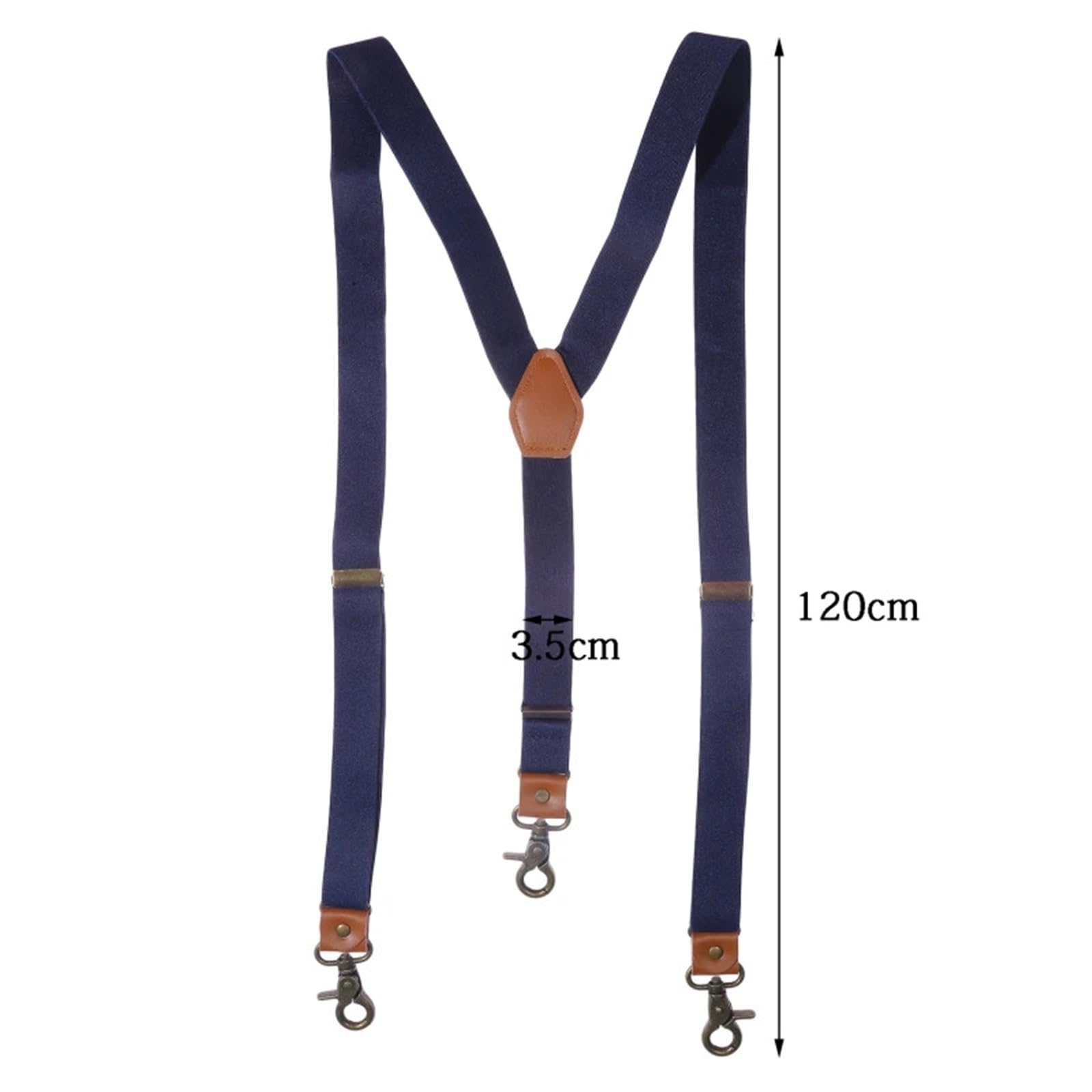Tirantes para pantalones Tirantes Vintage Hombre 3 Ganchos