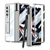  MBROS Coque pour Samsung Galaxy Z Fold 4, avec Protection intégrée de la charnière de béquille, Coque magnétique intégrale, avec Protection d\'écran, Fente pour Stylo S