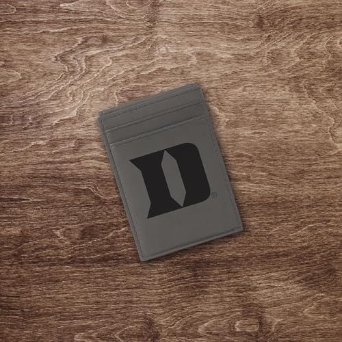 Image of Rico Industries NCAA Gray Laser Engraved Front Pocket Wallet - Compact /Comfortable /Slim