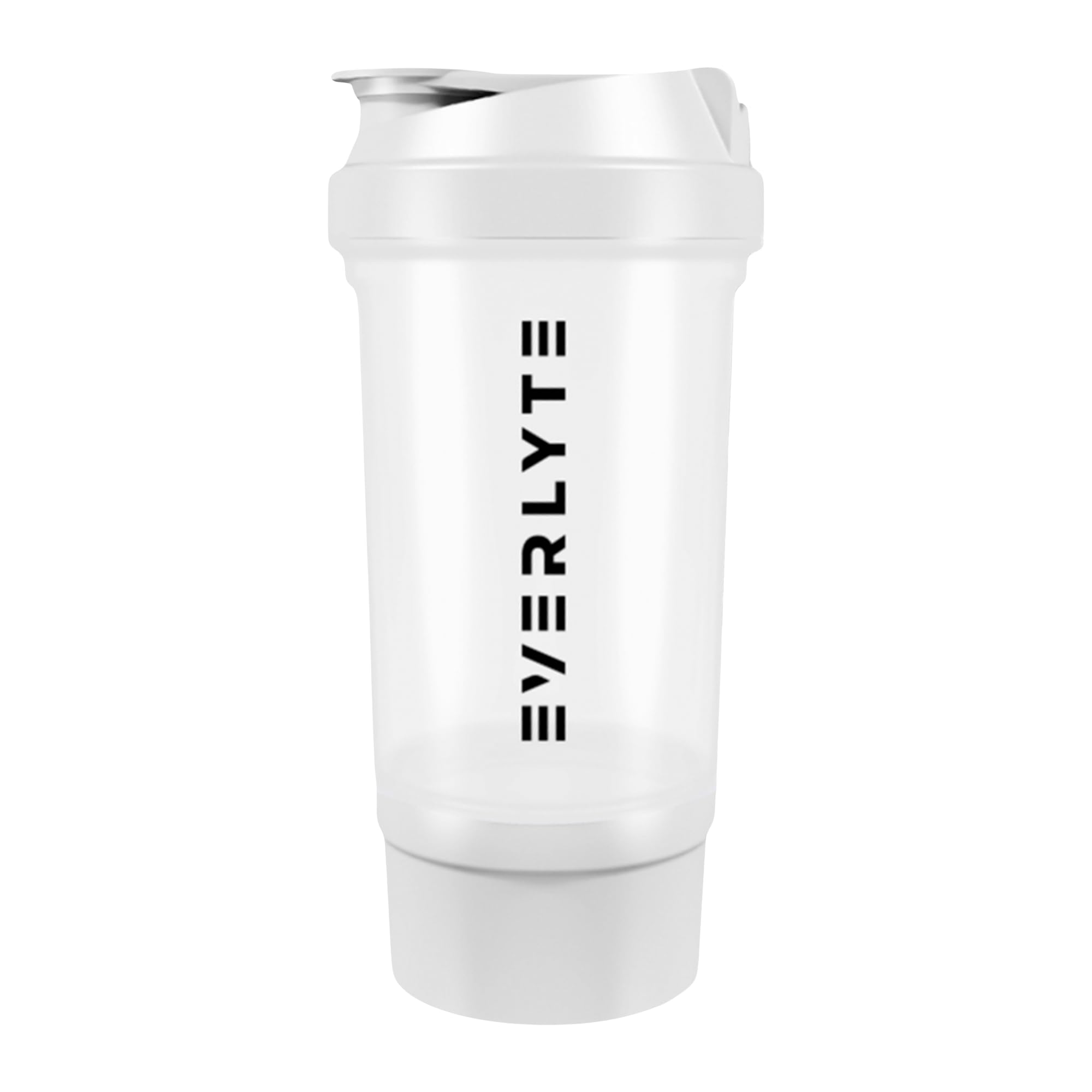 Everlyte Black - Shaker / 500 Ml & 150 Ml Container / Sports Shaker With Push Closure, Strainer And Measuring Scale / Fitness Shaker For Lump-Free Shakes/Bpa & Dehp Free/Dishwasher Safe