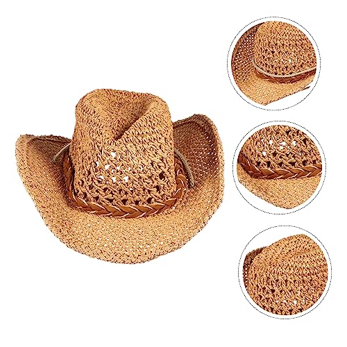 BESPORTBLE Boy Girl Straw Beach Hat Wide Brim for Sun Outdoor Hat for Boy Girl for Beach Park Pool and Vacation Activities Light Yellow4