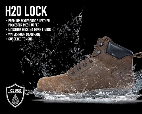 Rothco Tradesman Composite Toe Tactical Work Boots – 6 Inch – Waterproof, Lightweight, and Comfortable3