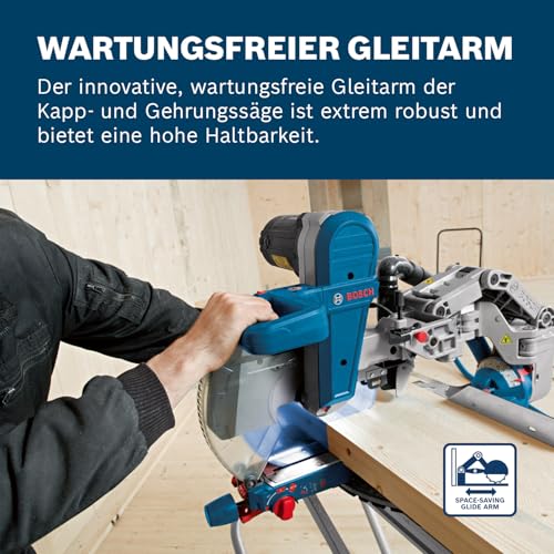 Bosch Professional Kapp- und Gehrungssäge GCM 12 GDL (2000 Watt, inkl. Doppellinienlaser...