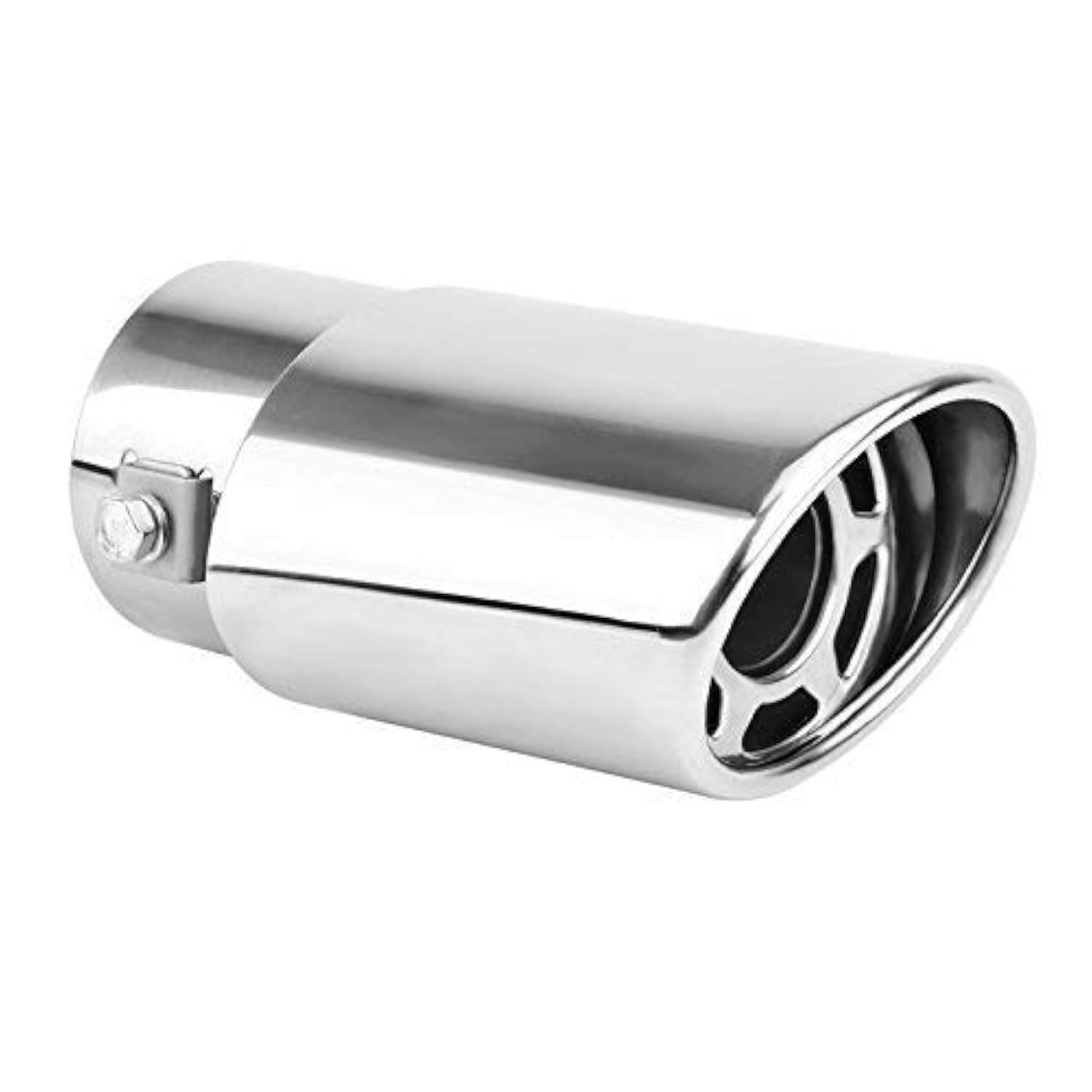 Automaze Universal Fit Car Straight Oval Shaped Exhaust Tail Muffler Tip Pipe 60mm (Model-A1422)