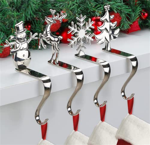 Molinter Ganchos para chimenea, calcetines de Papá Noel, 4 unidades Cover