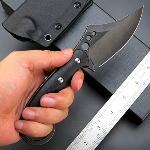 Ccanku C1116 Fixed Blade Knife,D2 Steel Blade +G10 Handle Outdoor Survival Camping Claw Knife With Kydex Sheaths(Black) … #TOP5