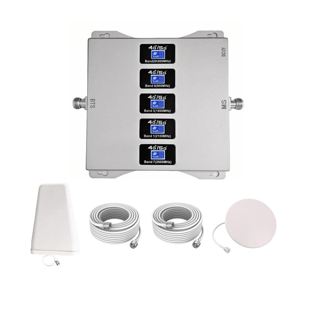 Amplificateur 4G Repeteur 4G Amplificateur de Signal Mobile 5 Bandes | Améliorez Votre 2G/3G/4G/partie 5G