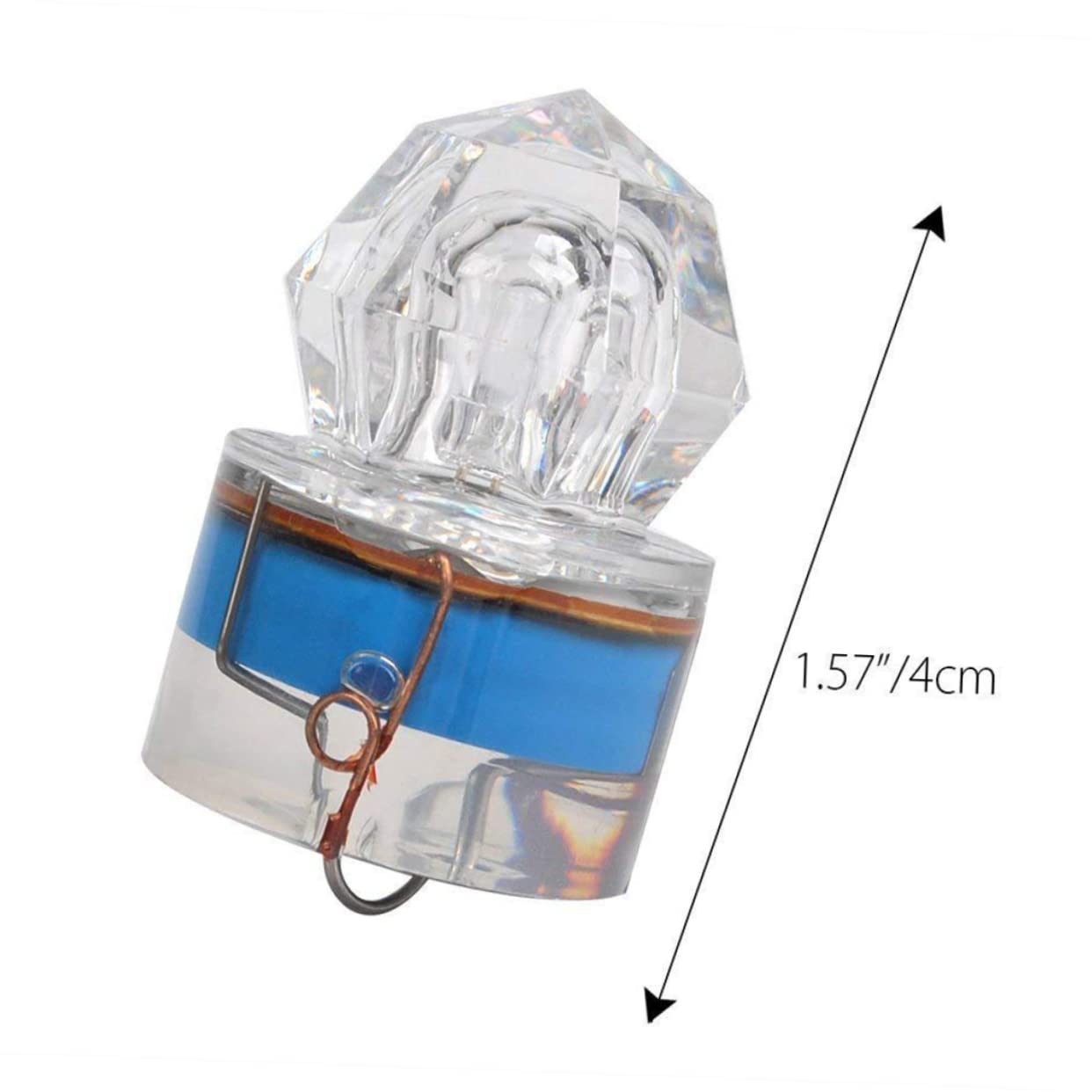 Toddmomy 2sets 5pcs LED Underwater Fishing Light for Night Fishing Colorful Bait Attracting Lamps Red Blue White Green Durable Depth Use for Lakes Rivers 5pcs*2