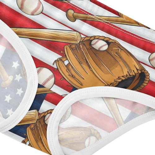 Joisal Cotton Toddlers Underwear Floral Vintage Baseball Gloves Little Girl Panties Animals Briefs Kids Undies 2t4