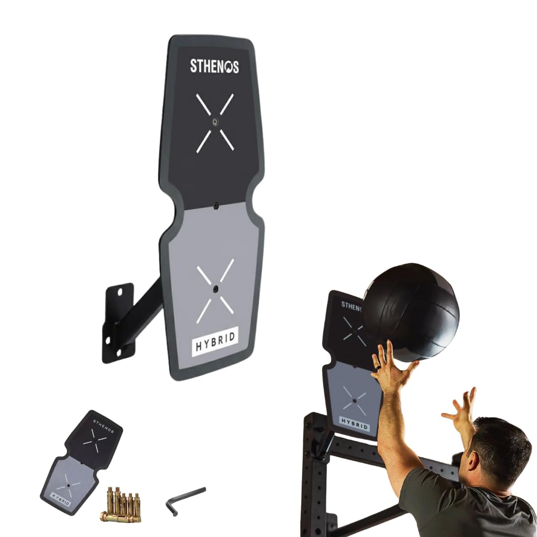 Sthenos Hybrid Wall Ball Target – Wall Mounted Competition Rig | Heavy Duty Steel Target Board for Wall Ball Shots | Gym & Crossfit Equipment for Men & Women | Mounting Hardware Included-image-5