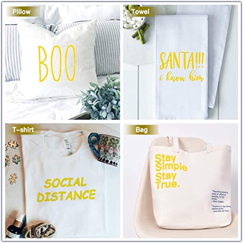 Htvront Heat Transfer Vinyl Yellow Htv Vinyl Rolls - 12" X 20Ft Yellow Iron On Vinyl For All Cutter Machine, Yellow Htv Vinyl For Shirts - Easy To Cut & Weed For Heat Vinyl Design(Yellow) #TOP1