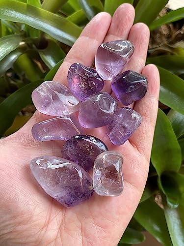 Image of GAF TREASURES 1 /2 LB Amethyst Tumbled Stones, Polished Natural Amethyst Gemstone, Amethyst Healing Crystals (Amethyst)