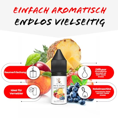 POPY TRADE - Mix & Enjoy - Sweet Fusion - Hochdosiertes Aroma 10ml - Einfaches mischen hochergiebig Für Vernebler, Nebelmaschinen, Diffusor, Lebensmittel, Getränke DIY-Projekte uvm. – Bild 3