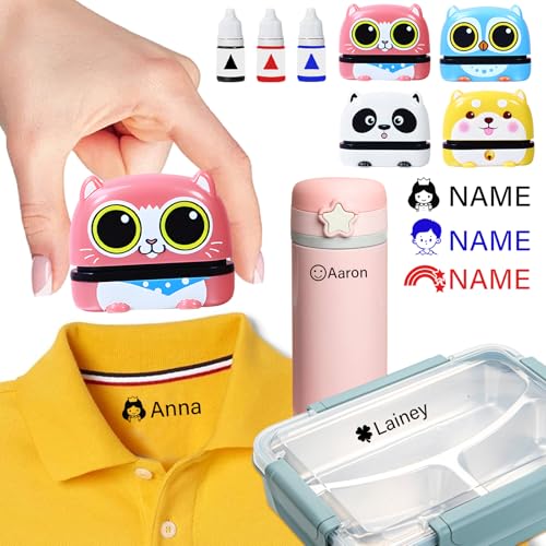 Sello Ropa NiñOs Personalizado, Sello Nombre Ropa NiñOs, Sellos Infantiles Resistente al Agua para Etiquetas Para Ropa Personalizadas