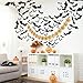 Piteno® 140Pcs Bats Halloween Decorations Party Supplies, Realistic PVC 3D Black Scary Bat Stickers for Creepy Home Decor Halloween Party Decorations DIY Wall Window Decal Bathroom Indoor