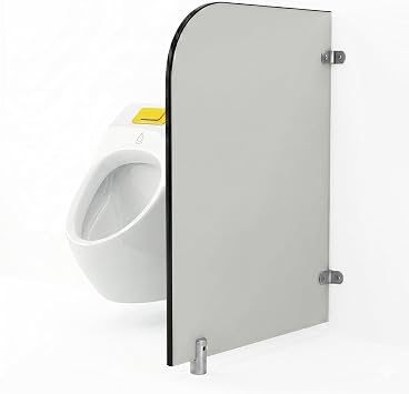 lukar Kindergarten Urinal Partition, Wall Mounted Urinal Privacy Panel | for Kindergartens, Kindergarten Urinal Dividers and Toilet PartitionsGray