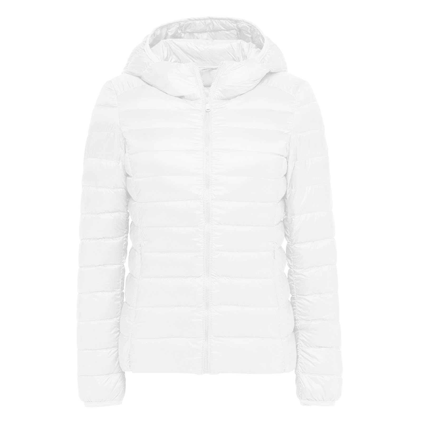 Chaqueta Mujer Abrigo Entretiempo Invierno Cazadora Plumiferos，Abrigo mujer invierno con capucha ligero aislamiento reciclado plumón corto delgado chaqueta acolchada