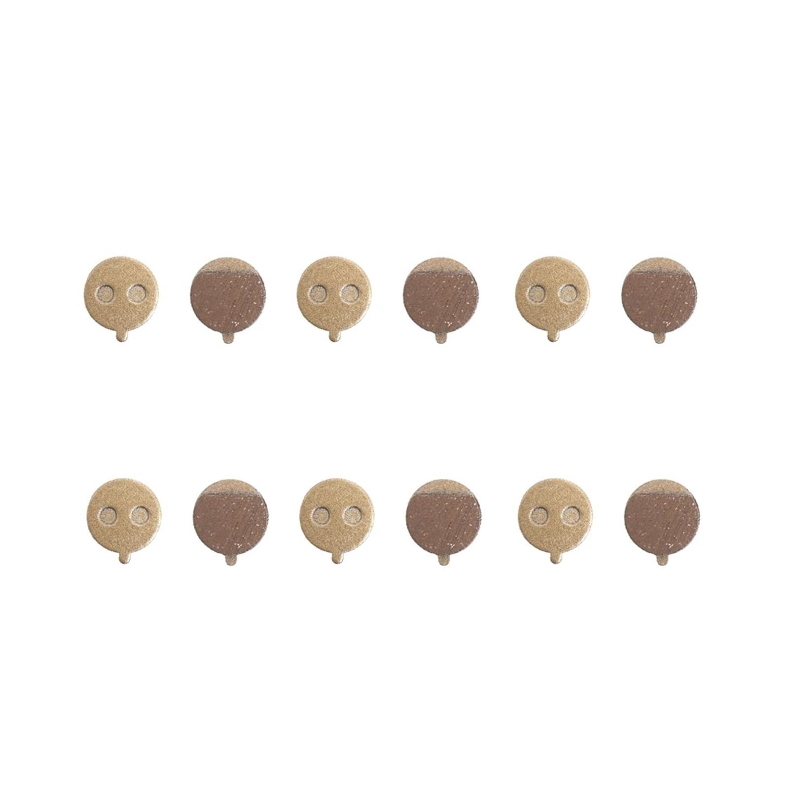 Bremsbelag for Elektroroller, passend for KuGoo, M4 PRO Cycling, organische Harz-Hinterrad-Bremssattel-Reibplatten, hydraulische Scheibenbremsbeläge Bremsbeläge Shimano(6pairs gold)