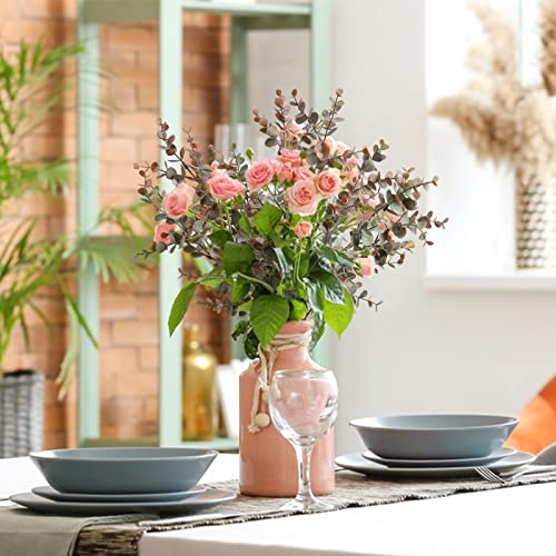 3 Packs Artificial Eucalyptus Stems, Faux Eucalyptus Leaves Branches Silver Dollar Eucalyptus Leaf Spray Artificial Greenery Stems Plants for Floral Arrangement Bouquet Wedding Hom image 2
