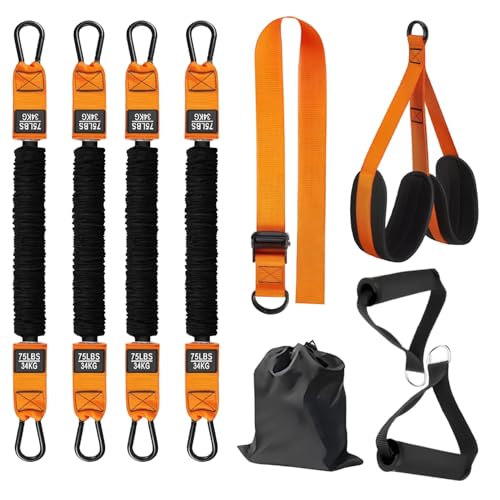 Klimmzughilfe Set mit 4 Verstellbaren Widerstandsbändern & 2 Fußstützen, Klimmzughilfebänder für Effektives Krafttraining & Unterstützung beim Klimmzug für Anfänger und Fortgeschrittene Klimmzughilfe Set mit 4 Verstellbaren Widerstandsbändern & 2 Fußstützen, Klimmzughilfebänder für Effektives Krafttraining & Unterstützung beim Klimmzug für Anfänger und Fortgeschrittene